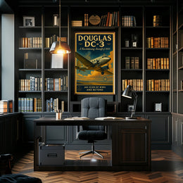 Douglas DC3 Vintage Aviation Poster Print