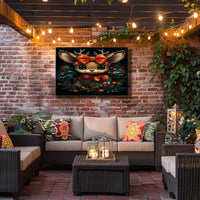 Festive Reindeer Illustration Poster