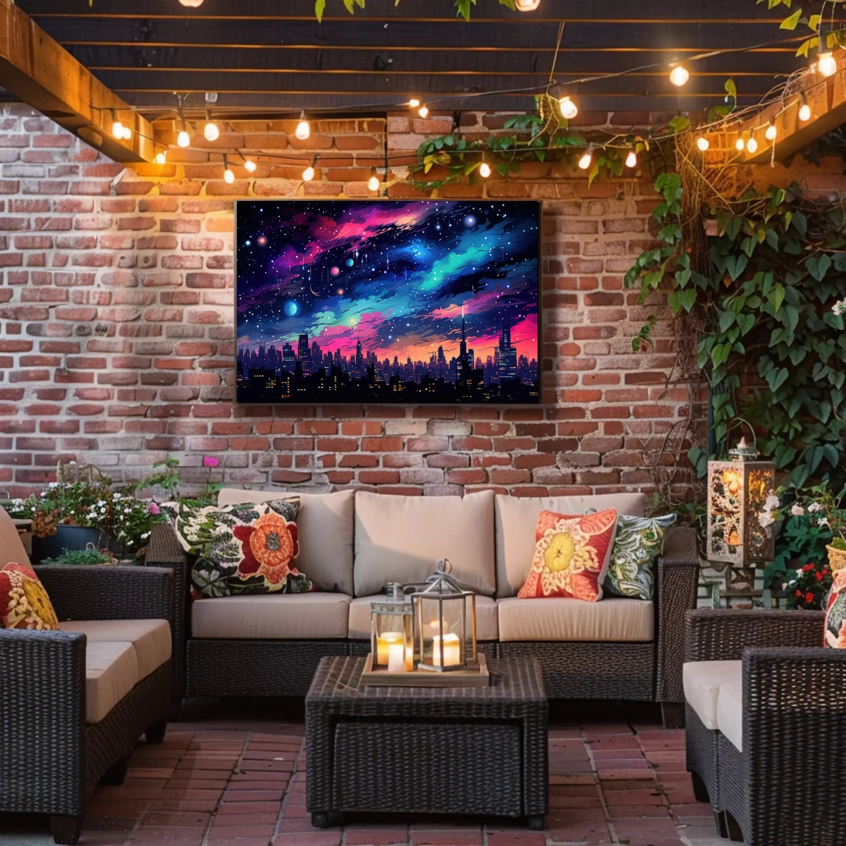 Cosmic Cityscape Poster