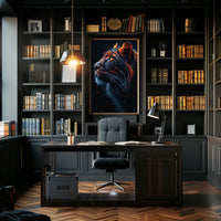 Majestic Tiger In The Night Poster