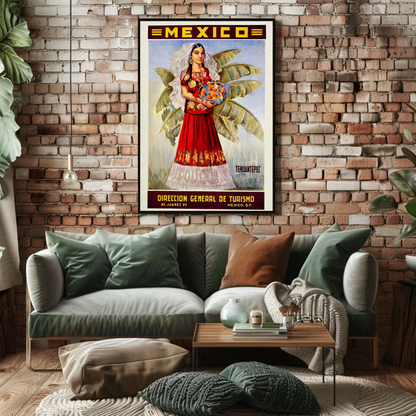 Mexico Turismo 1950 Poster