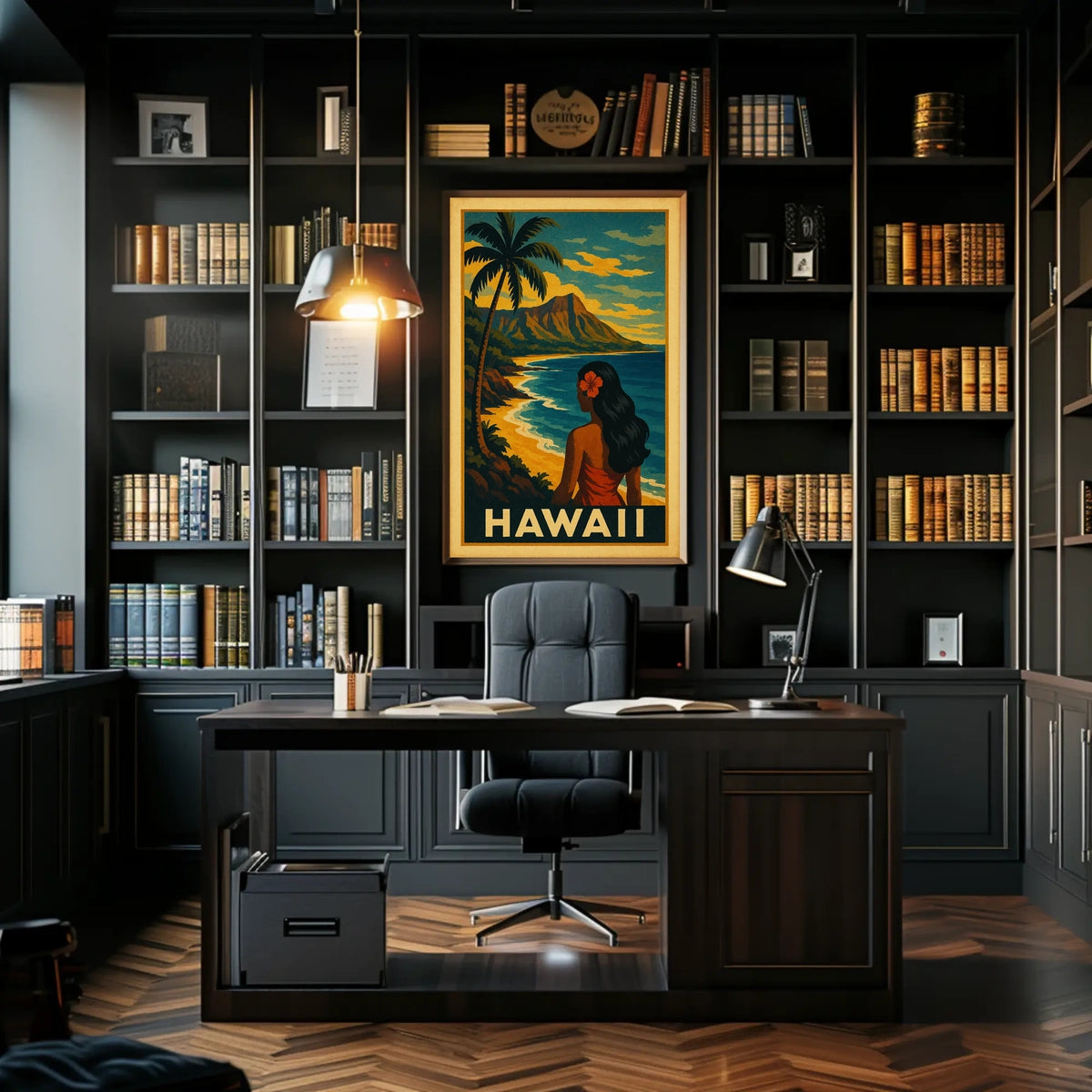 Hawaii Vintage Travel Poster