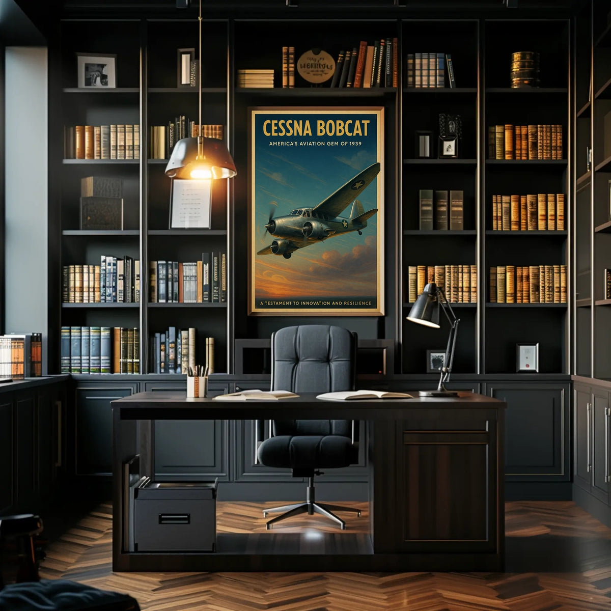 Cessna Bobcat Vintage Aviation Poster: Inspiring Flight Art