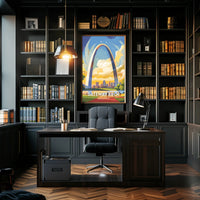 Gateway Arch in Vibrant Skyline National Park Poster