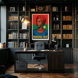 Burkina Faso Cultural Portrait Poster