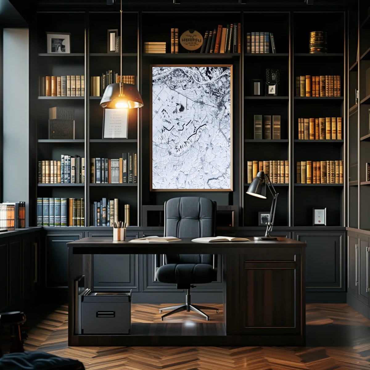 Winter Landscape From Above Poster