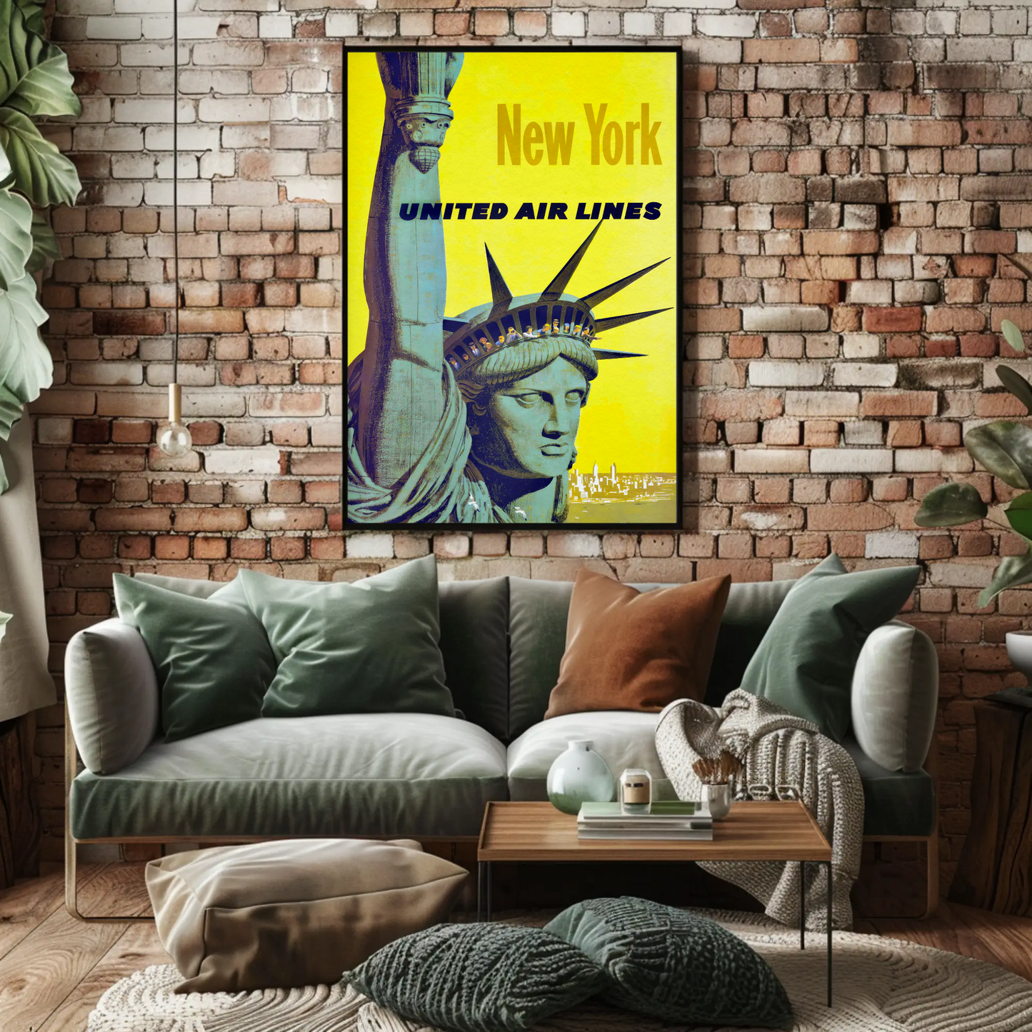United Airlines New York Travel Poster (1960)