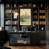New York Water Color Poster
