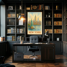 New York Water Color Poster