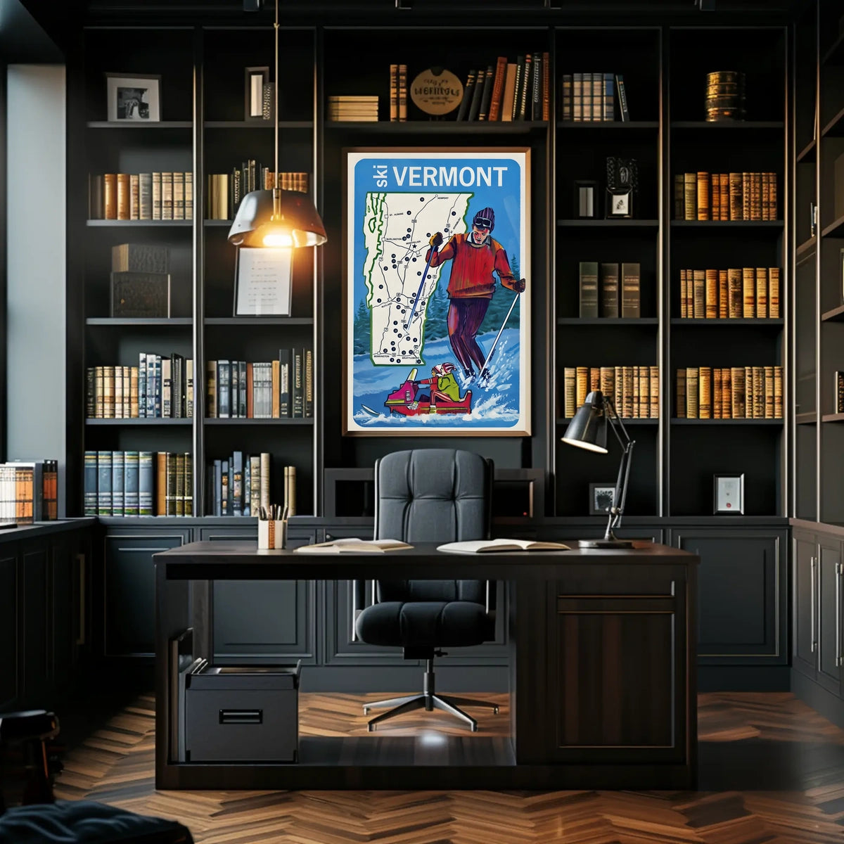 Ski Vermont Adventure Poster