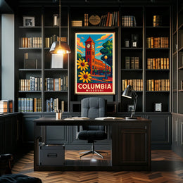 Columbia, Missouri A Vibrant Cityscape Poster