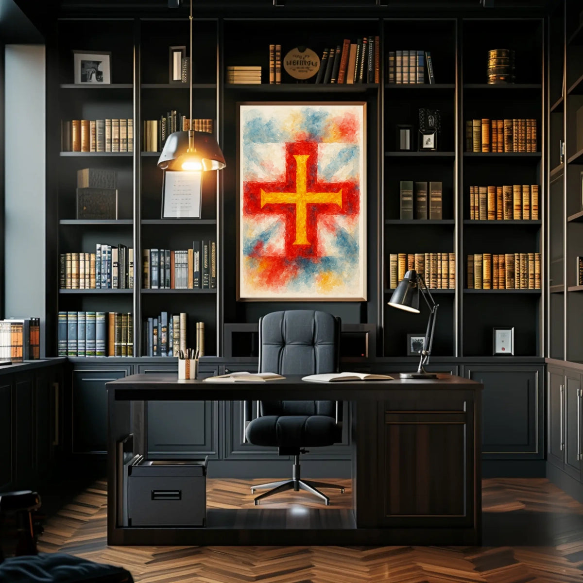Abstract Cross in Watercolor Poster