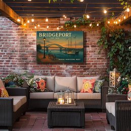 Bridgeport Travel Poster Where Horizons Meet