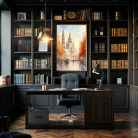 Grand Historic European Building in Urban Live Scene Poster