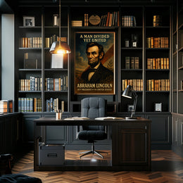 Abraham Lincoln Unity and Division Historical Presidential Poster