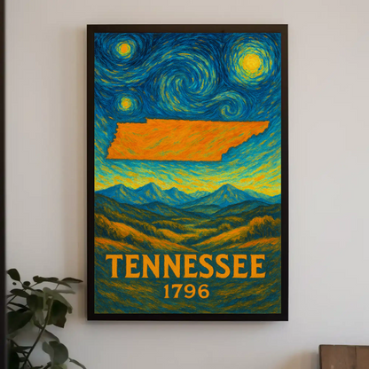 Tennessee Starry Night Poster