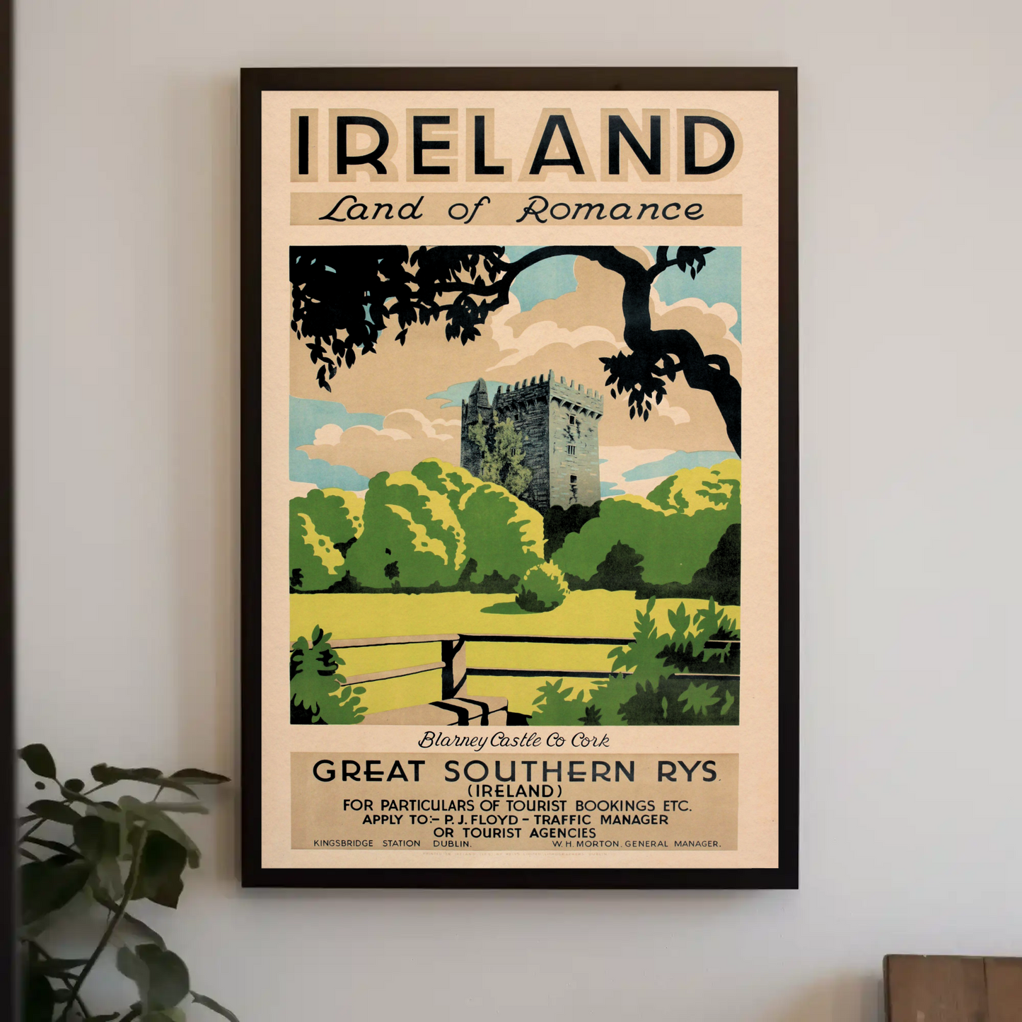 Ireland - Land of Romance Vintage Travel Poster