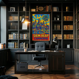 Siem Reap Vibrant Mosaic Poster