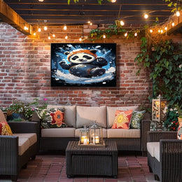 Winter Adventure Panda Poster