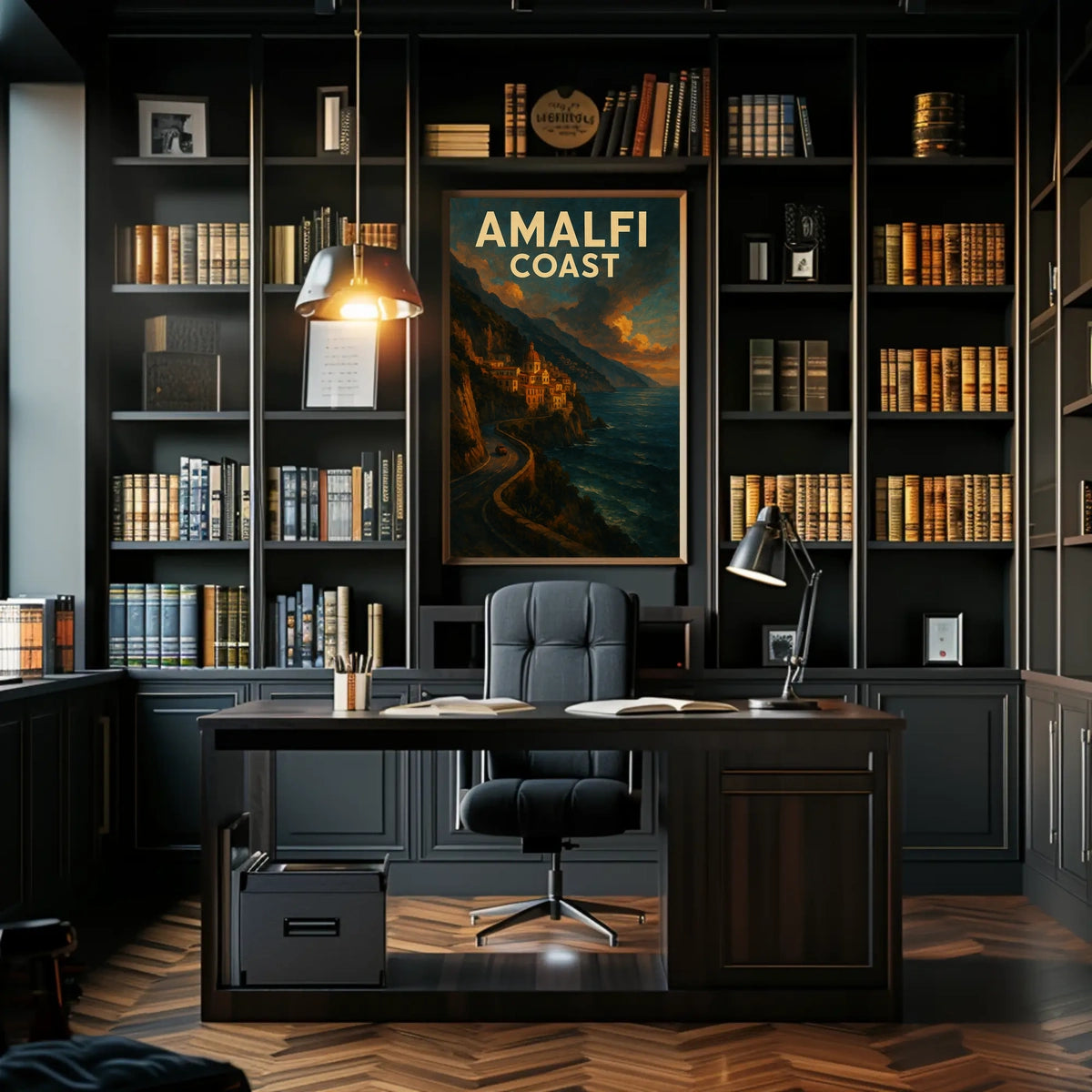 Amalfi Coast Poster Wall Art 18x24 Coastal Decor Print