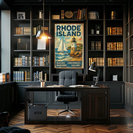 Rhode Island Coastal Charm Poster