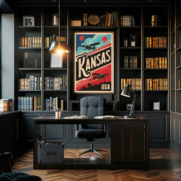 Vintage Kansas Travel Poster