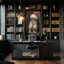 Festive Squirrel Celebration Poster