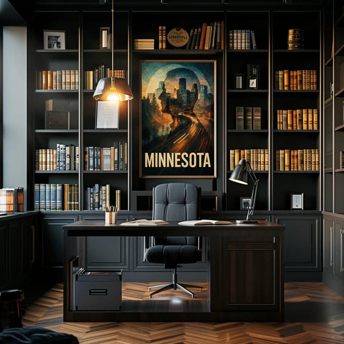 Minnesota Silhouette Poster
