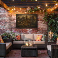 Detroit Skyline Urban Life Photography Realism Poster