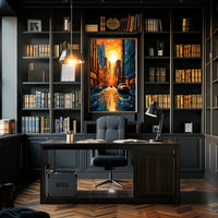 Urban Sunset Symphony Poster PosterGoat