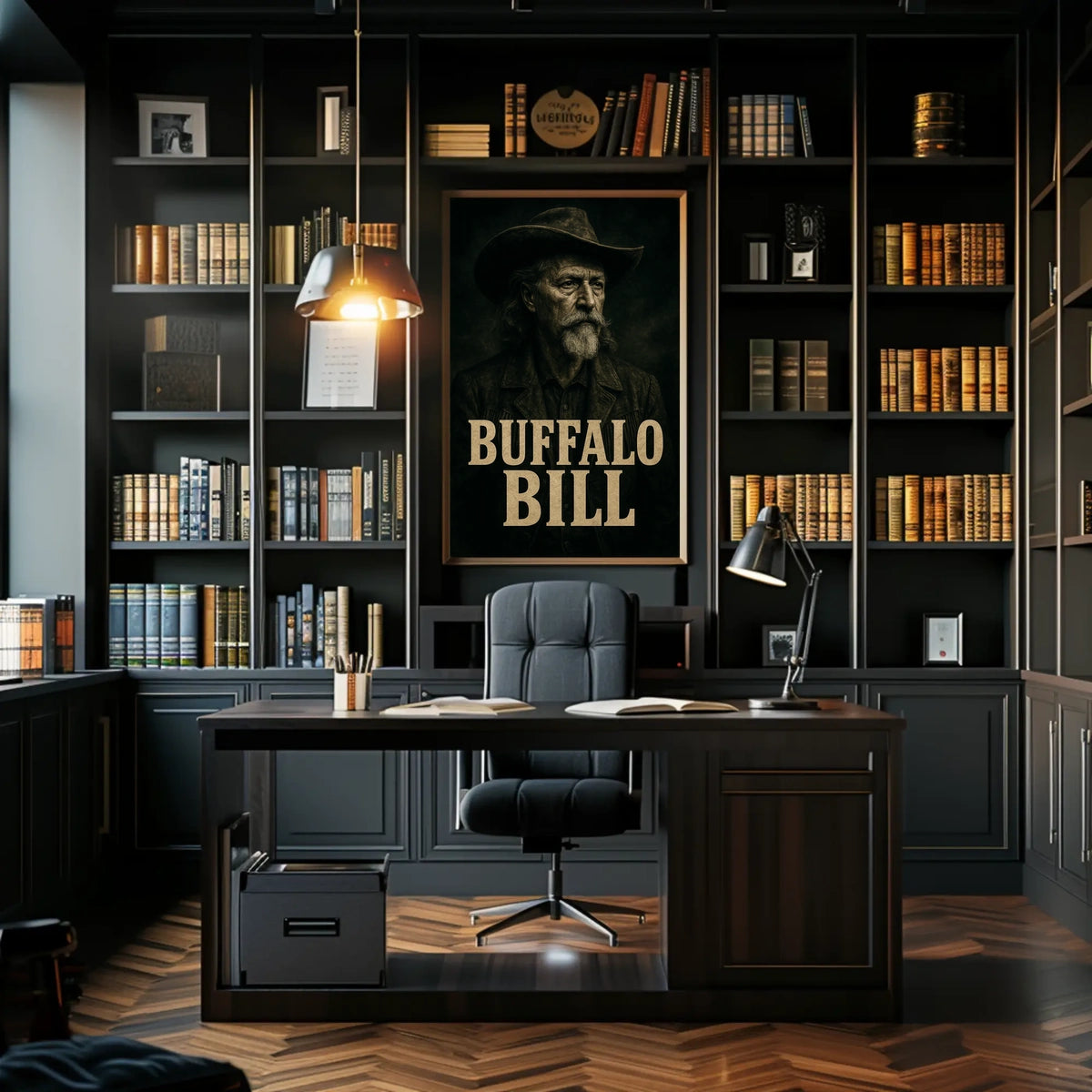 Western Cowboy Sepia Portrait Historical or Presidential Poster