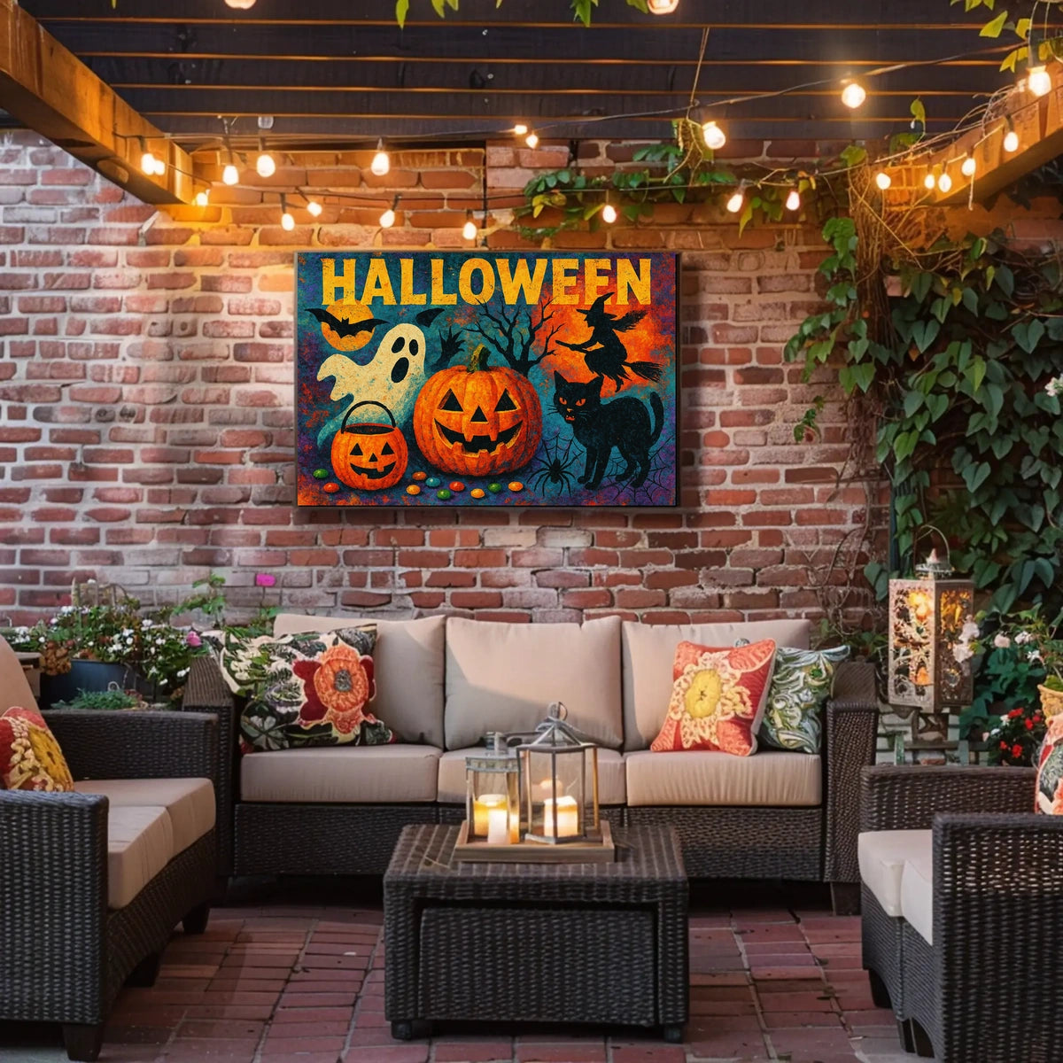 Halloween Spooktacular Gothic Digital Painting Nocturnal Scenery Decor Lover Wanderlust Poster