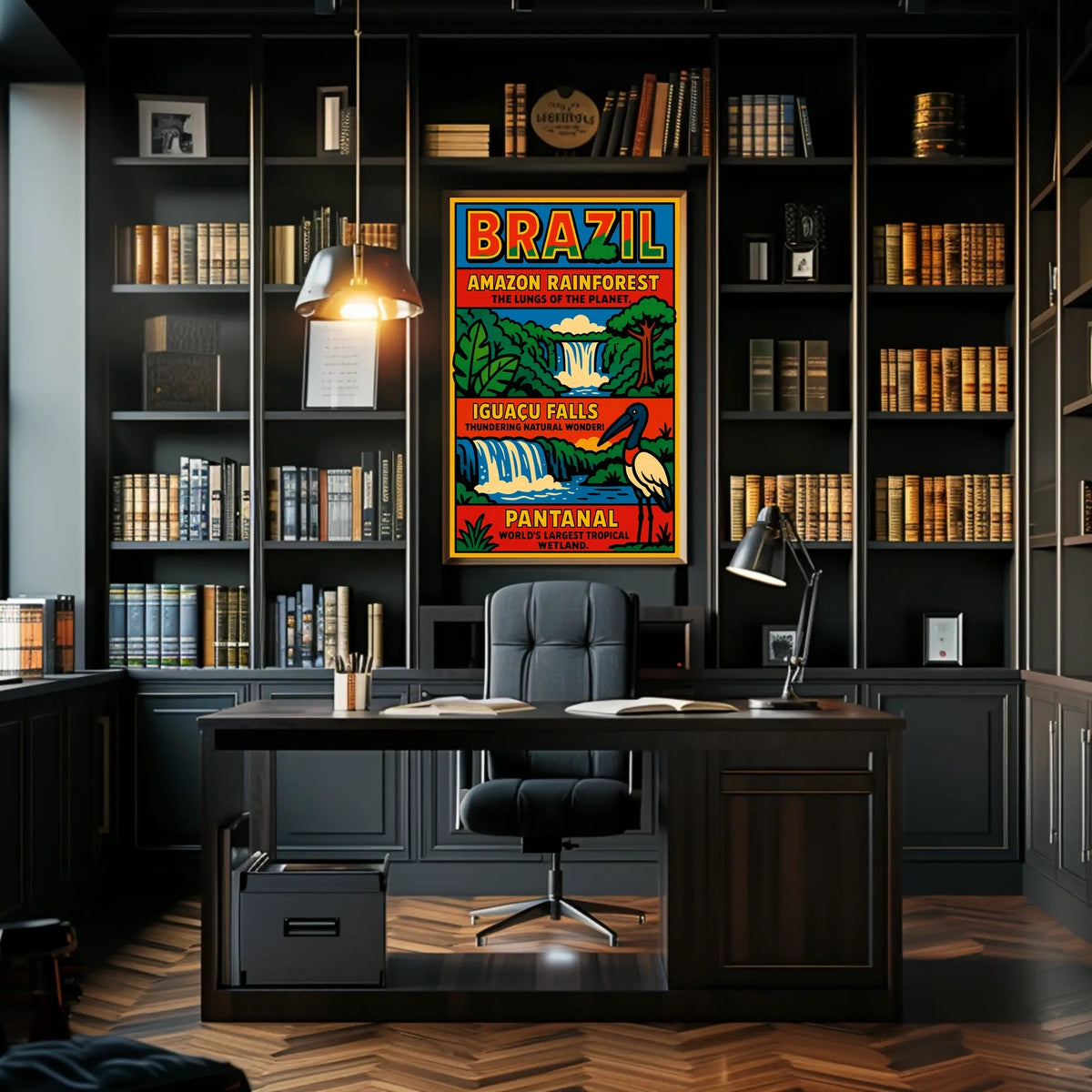 Brazil's Wonders Vintage Travel Poster Art Print