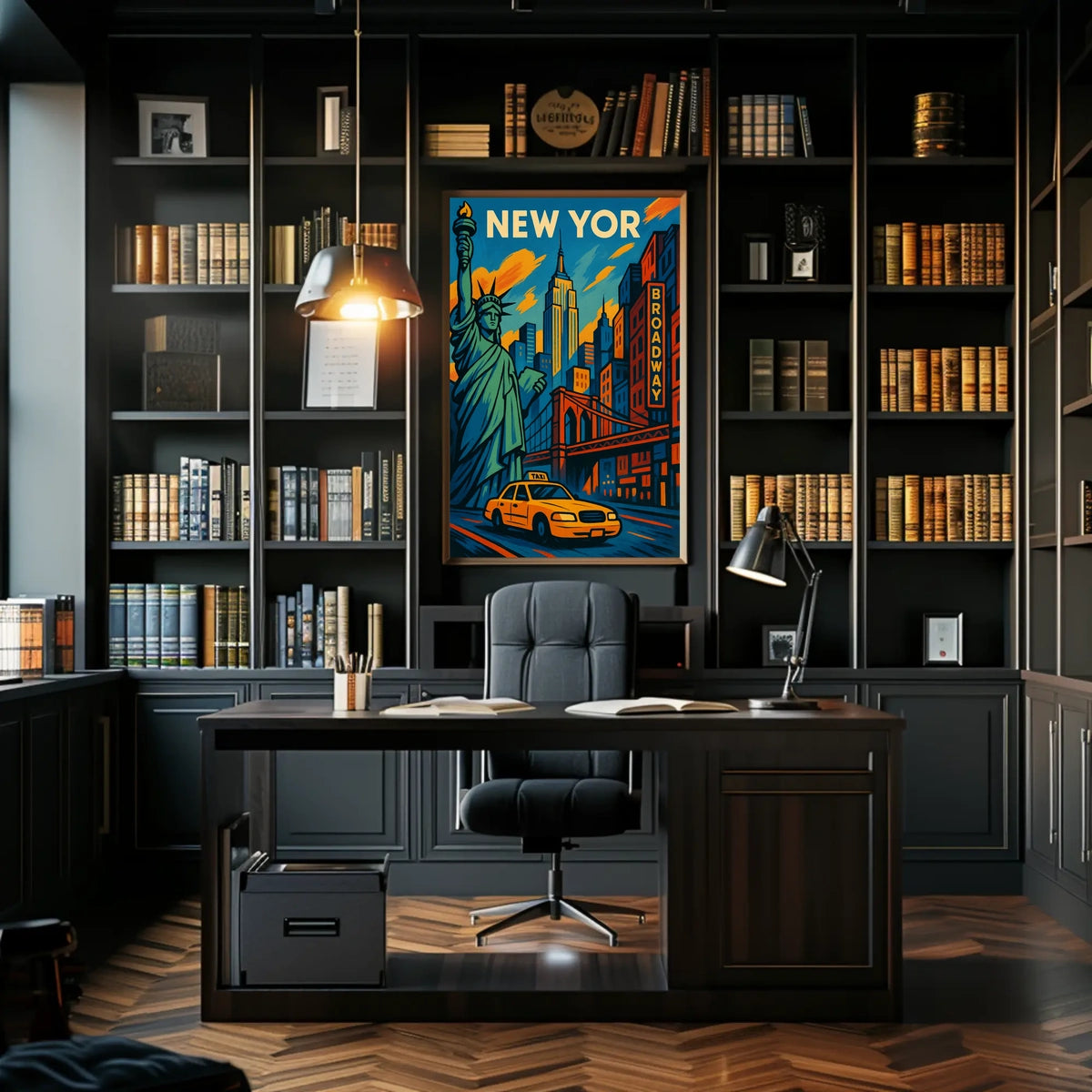 New York City Vibes Poster Scenic Cityscape Wall Art Print