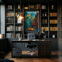 New York City Vibes Poster Scenic Cityscape Wall Art Print