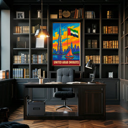 United Arab Emirates Skyline Poster