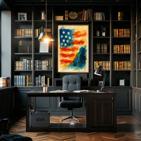Abstract American Flag Abstract Poster
