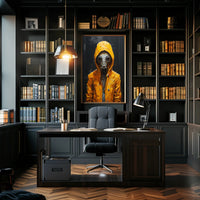 The Enigmatic Figure In Yellow Poster PosterGoat