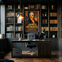 James Monroe 5th President of the United States Glitch Hop Art Poster