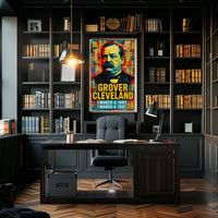 Grover Cleveland 24th President of the United States Street Art Mashup Poster