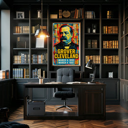 Grover Cleveland 24th President of the United States Street Art Mashup Poster