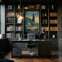 Discover Chicago Landmarks Poster