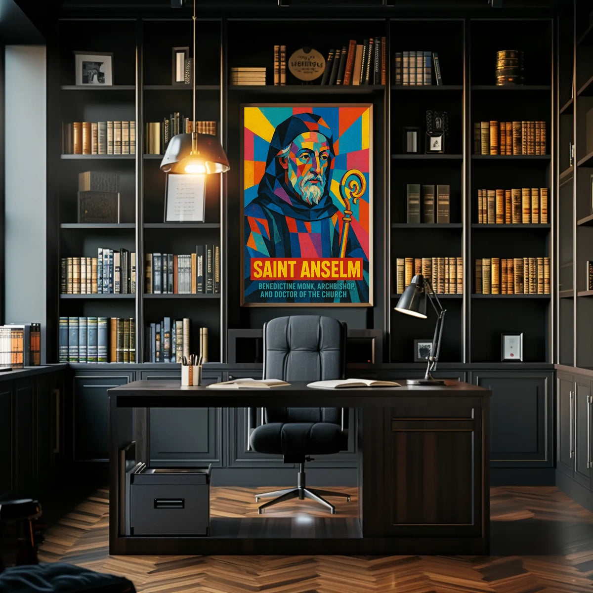 Saint Anselm Benedictine Monk And Poster