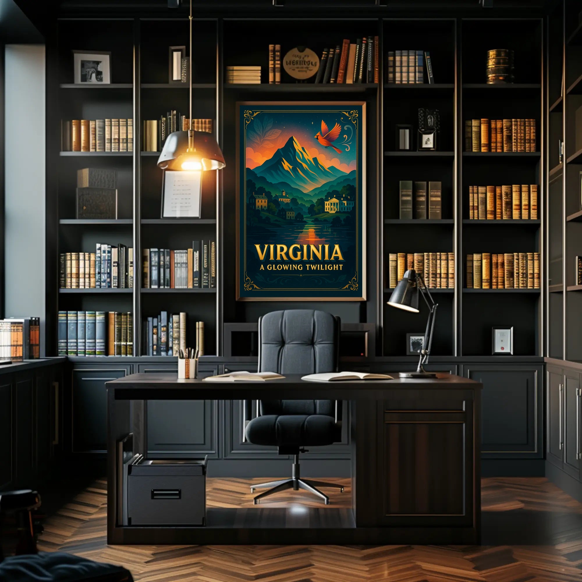 Virginia's Twilight Peace Travel Poster