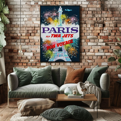 Fly TWA to Paris Bon Voyage! (1950s)