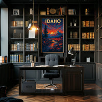 Idaho Sunset Landscape Poster