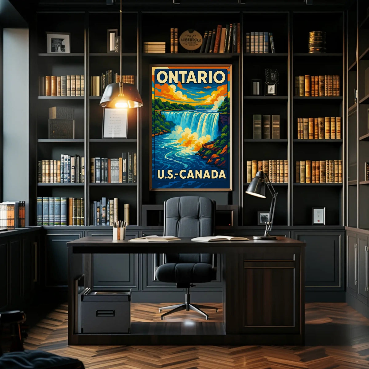 Ontario Canada United States Niagara Falls Poster