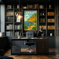 Whimsical Amalfi Poster Museum Quality Print For Home Decor
