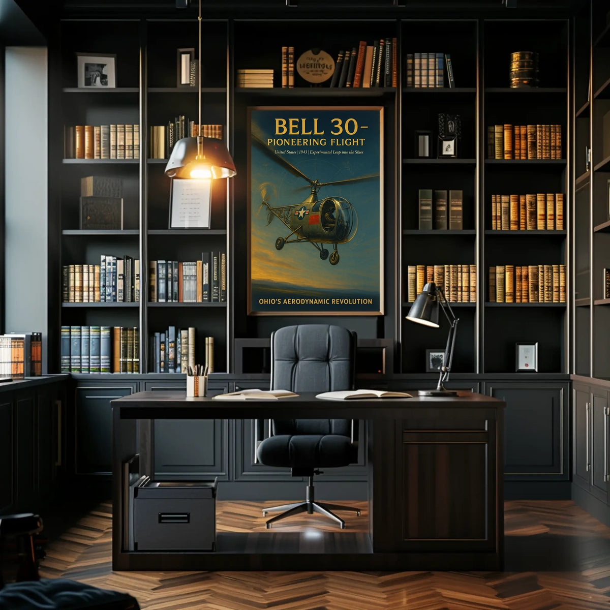 Bell 30 Vintage Aviation Poster: Bold Innovation