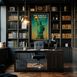 Statue of Liberty Vintage Patriotic Travel Poster